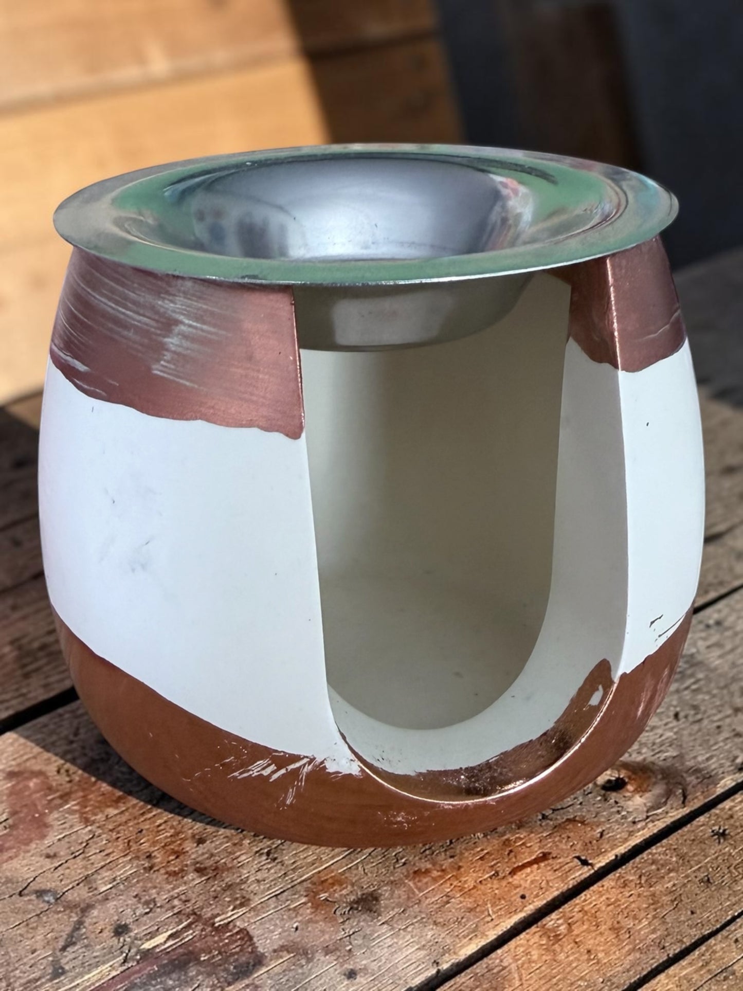 Duftlampe aus hochwertiger Gießmasse – Handgemachte Duftlampe – Minimalistische Deko – Meditationszubehör