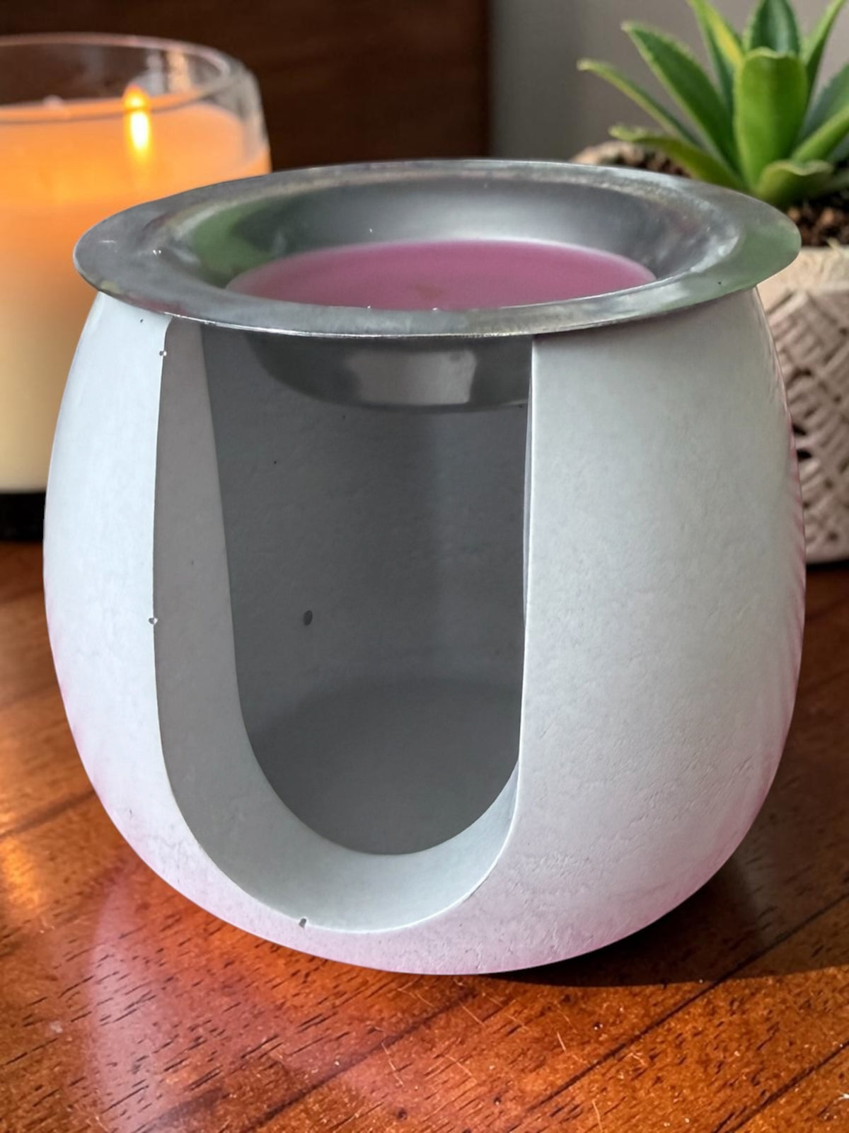 Duftlampe aus hochwertiger Gießmasse – Handgemachte Duftlampe – Minimalistische Deko – Meditationszubehör