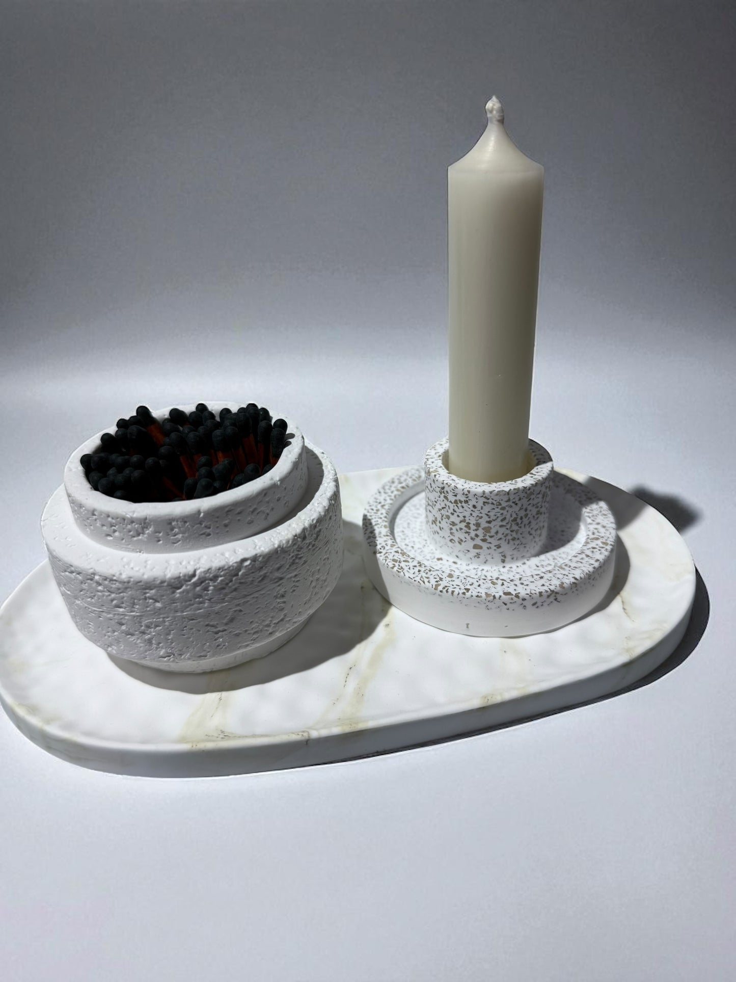 Dekoset- Kerze - Streichhölzer - Kerzenset