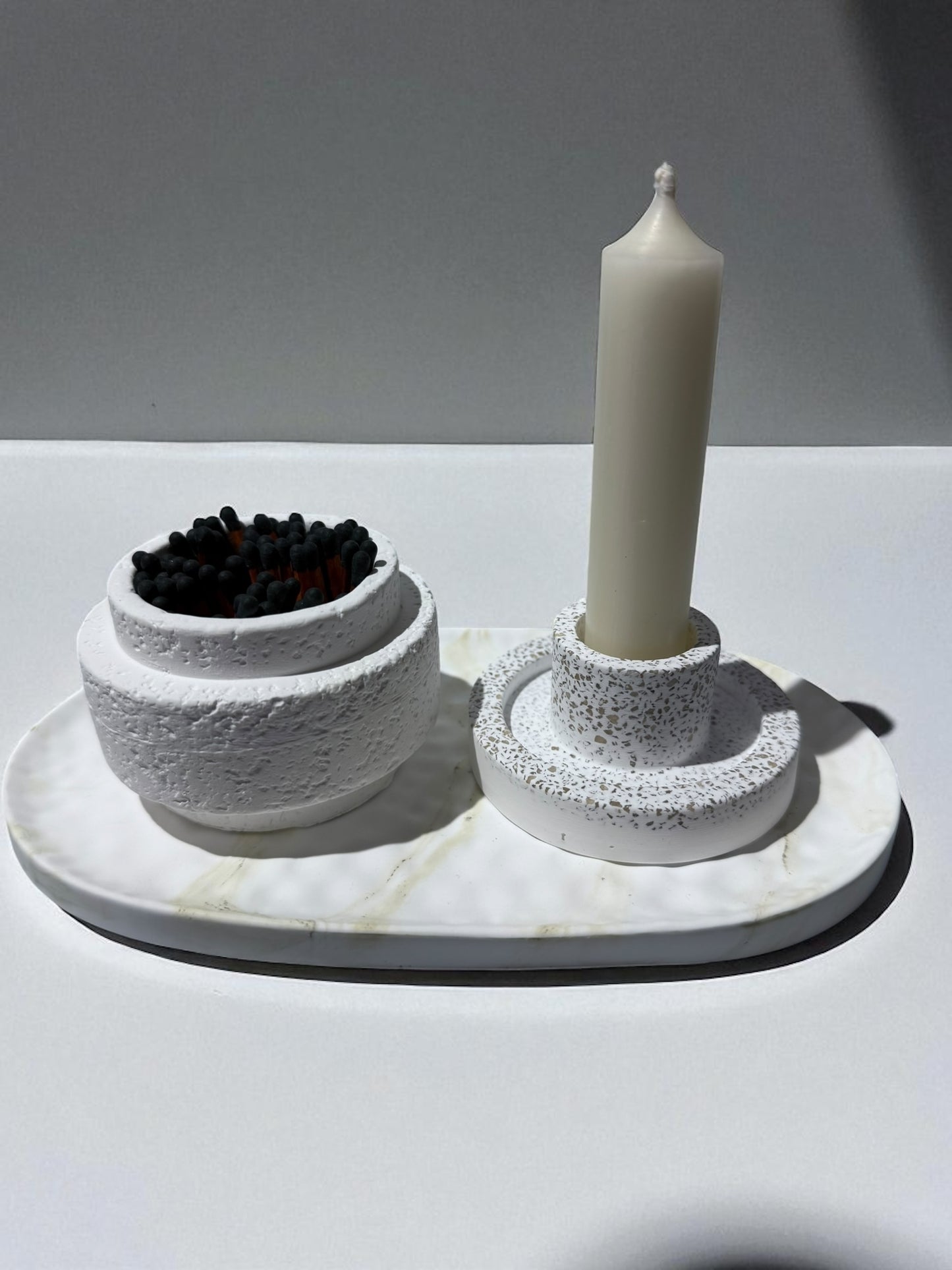 Dekoset- Kerze - Streichhölzer - Kerzenset