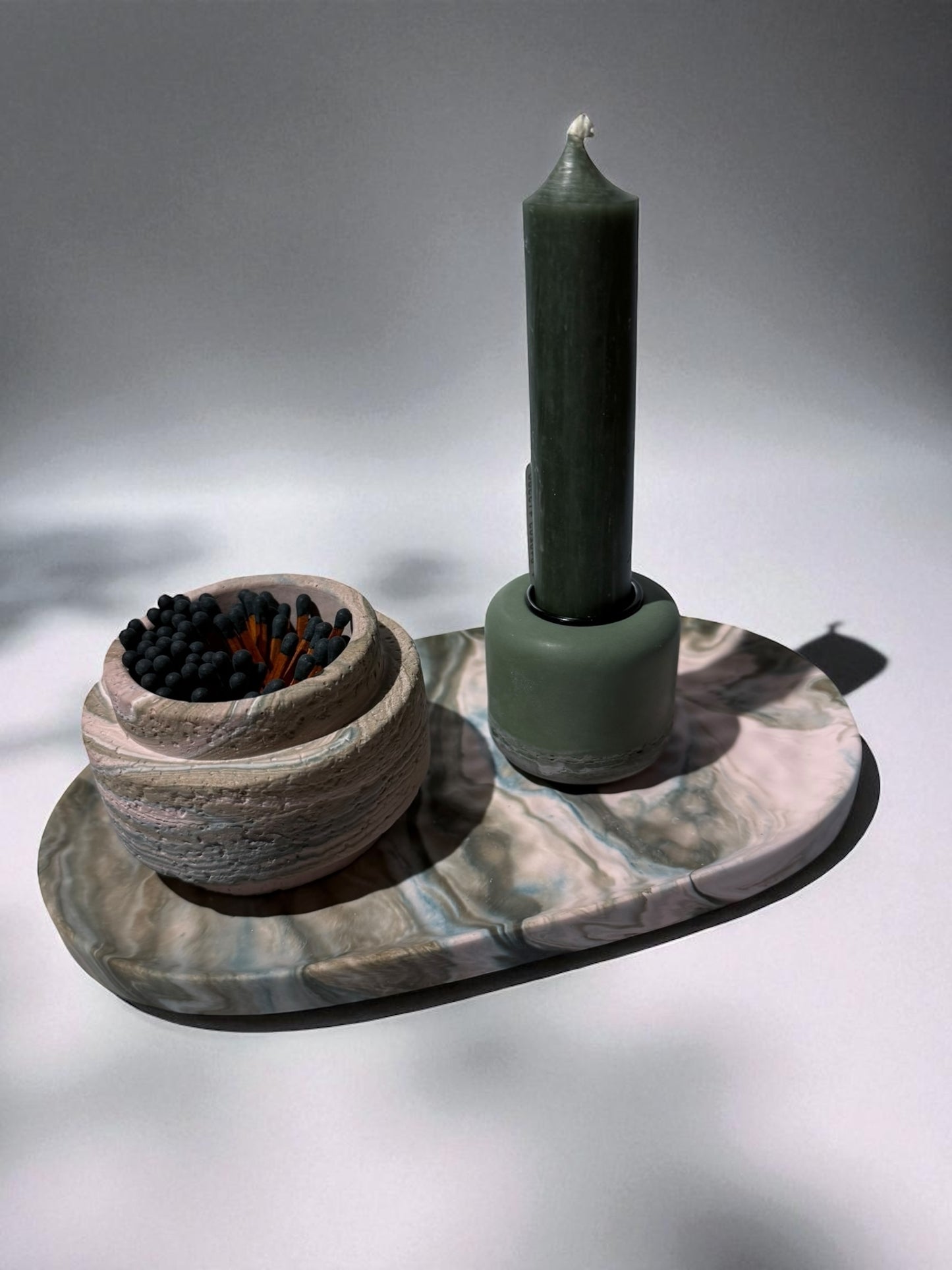 Dekoset- Kerze - Streichhölzer - Kerzenset