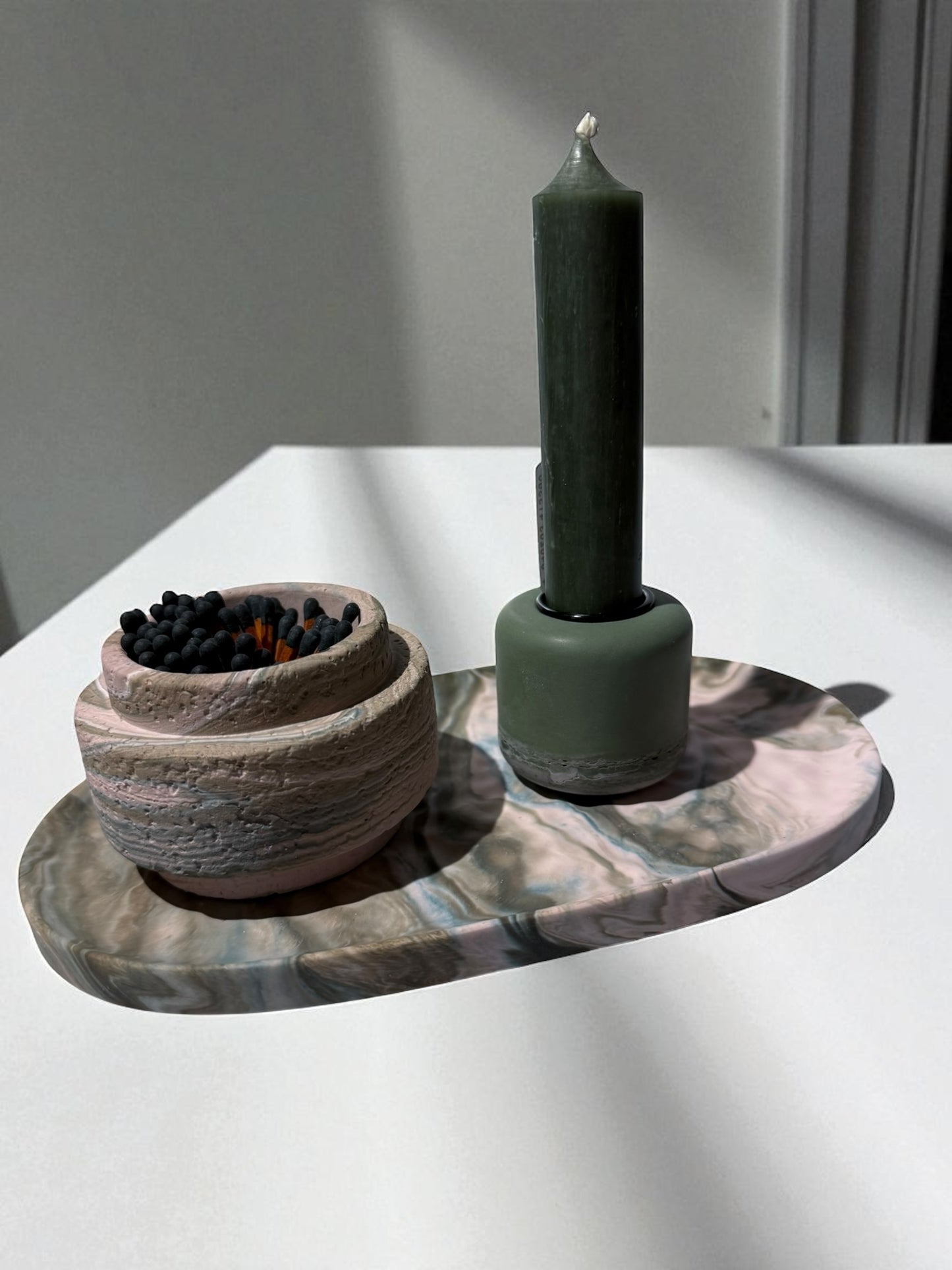 Dekoset- Kerze - Streichhölzer - Kerzenset