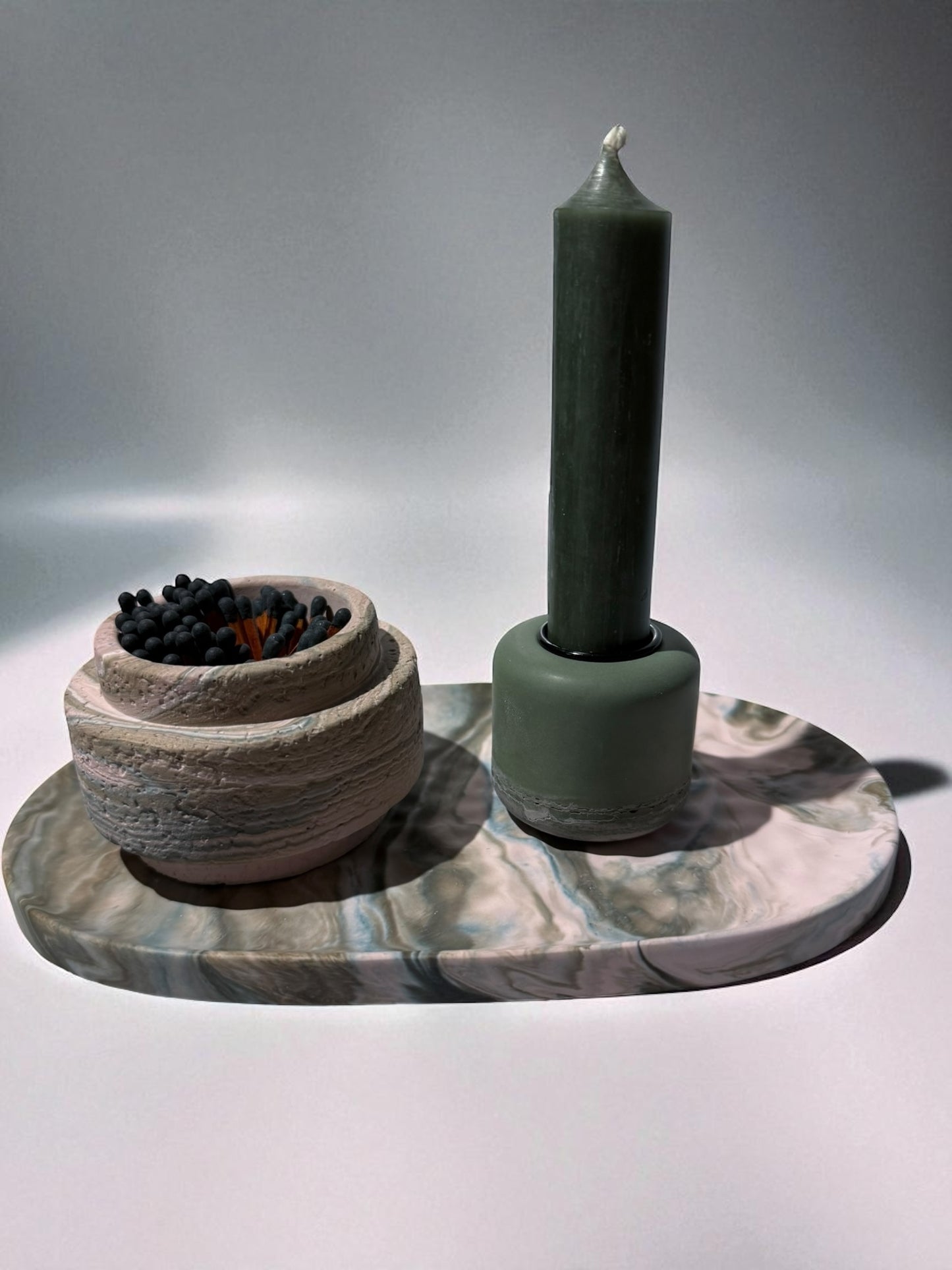 Dekoset- Kerze - Streichhölzer - Kerzenset