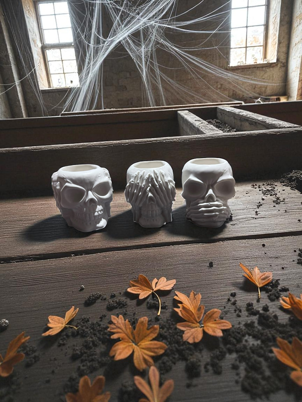 Hear no evil - see no evil - speak no evil - skulls