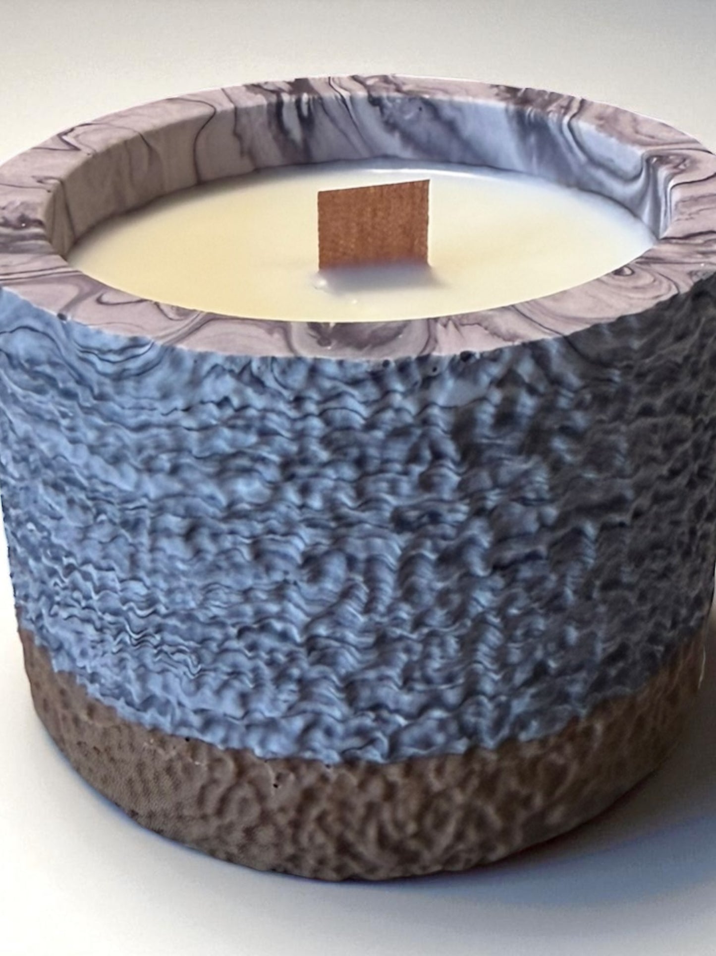 Kerzenbehälter - Steinoptik