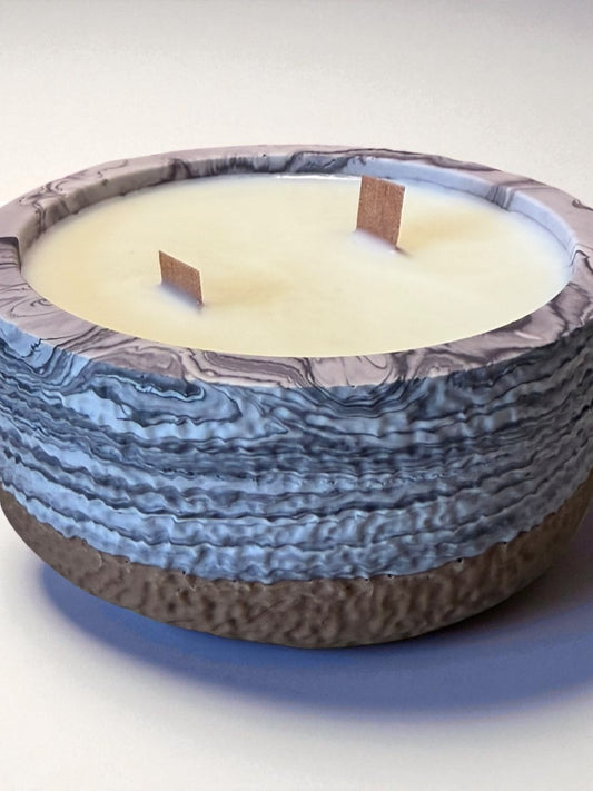 Kerzenbehälter - Steinoptik