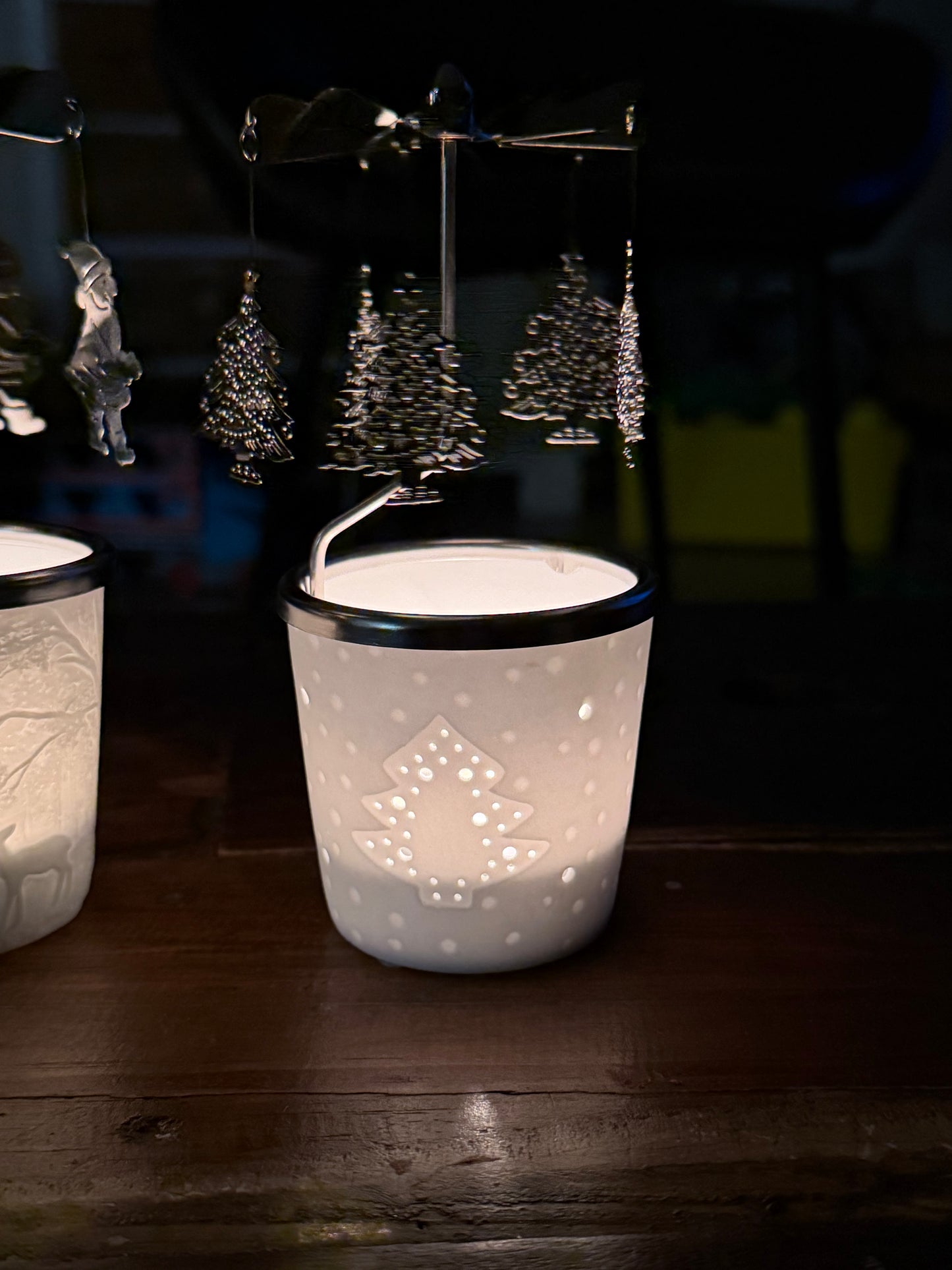 Teelichthalter aus Porzellan mit Propeller - Set