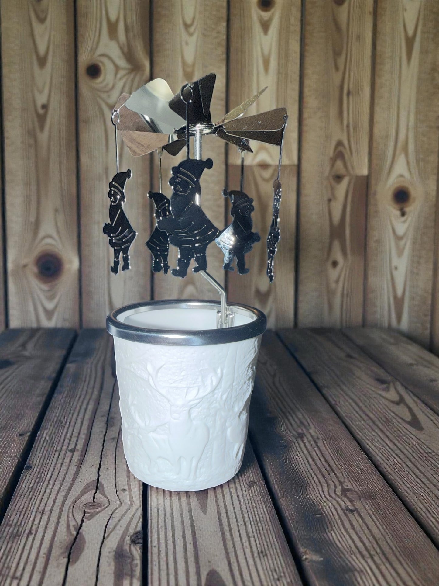 Teelichthalter aus Porzellan mit Propeller - Set