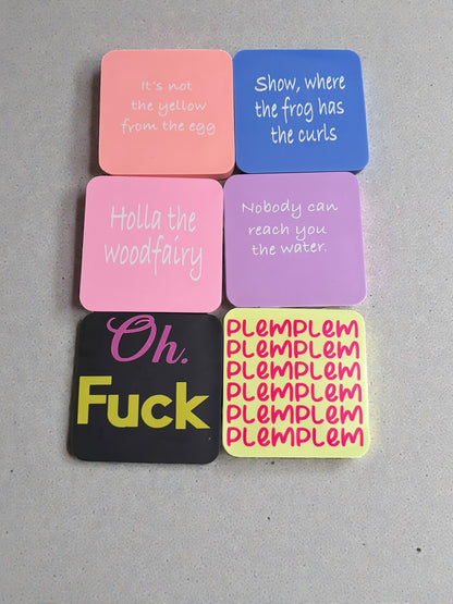 Handgegossene-Magnete – 9–10 cm – sarkastisch, ehrlich & absolut dekorativ Statement Magnete / Kühlschrank Magnete