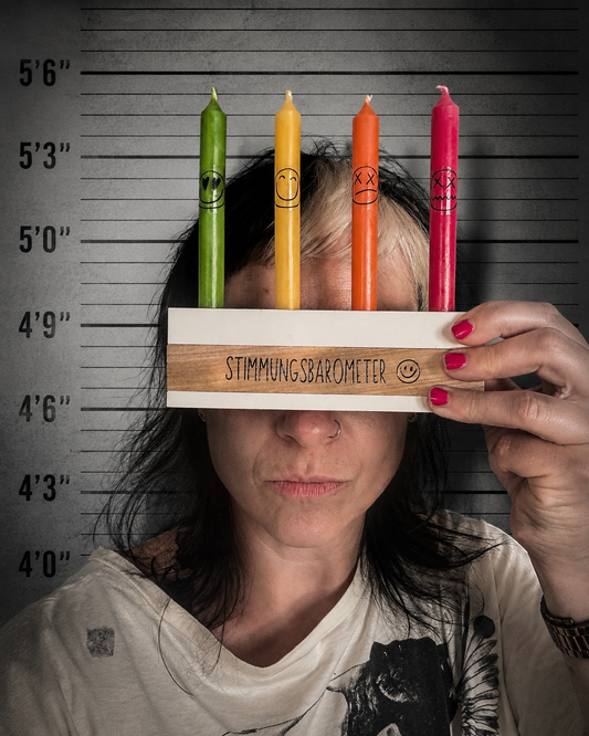 Stimmungsbarometer mit 4 Kerzen – lustige Geschenkidee für Paare