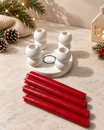 Advent to Go - Adventskerzenhalter für 4 Kerzen – handgegossen