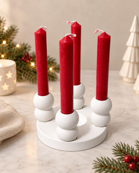 Advent to Go - Adventskerzenhalter für 4 Kerzen – handgegossen