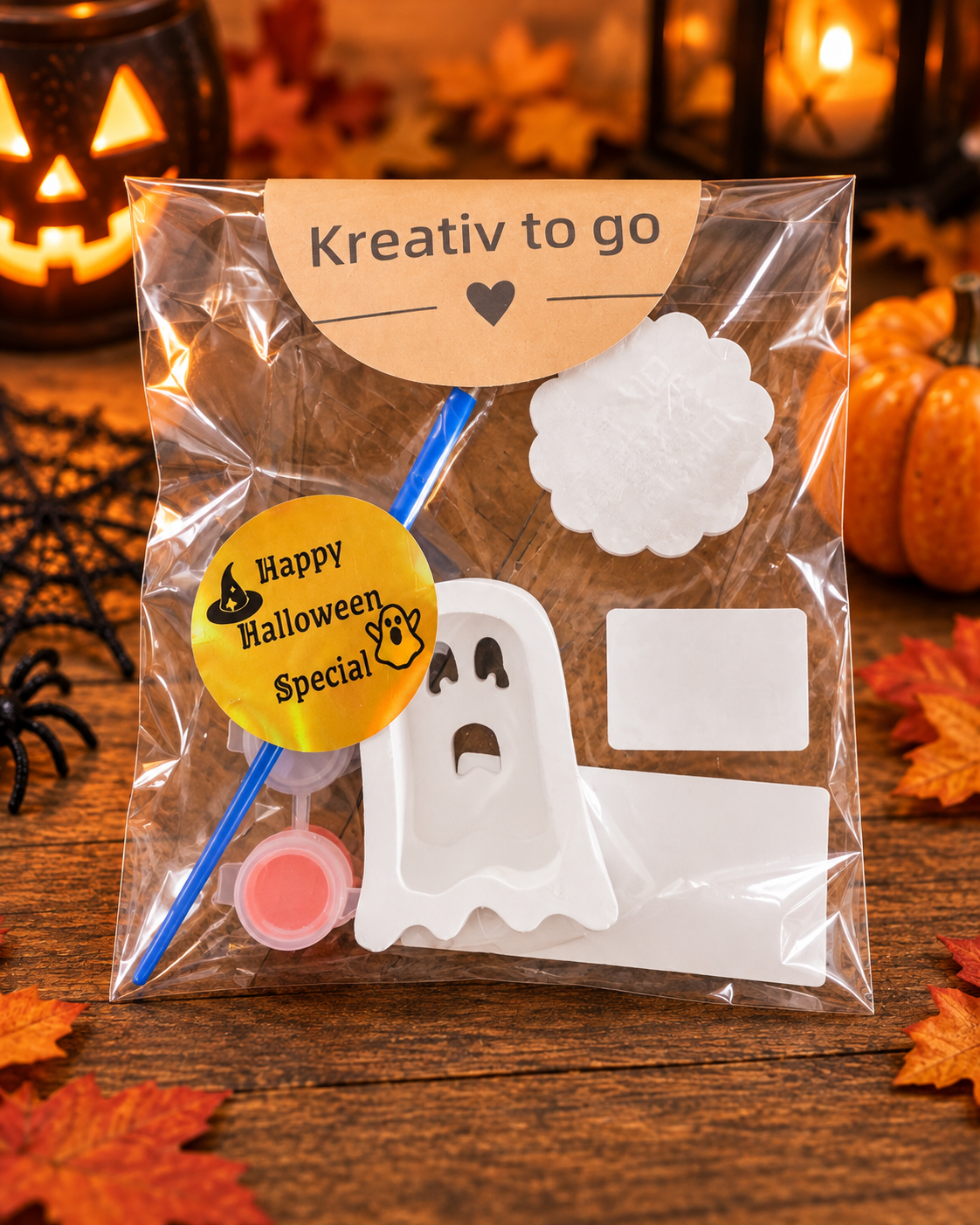 Kreativ to Go - Halloween Special - Gips zum bemalen - Mitbringsel - kreativ Set