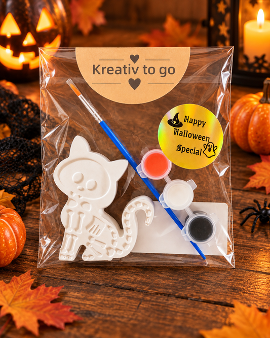 Kreativ to Go - Halloween Special - Gips zum bemalen - Mitbringsel - kreativ Set