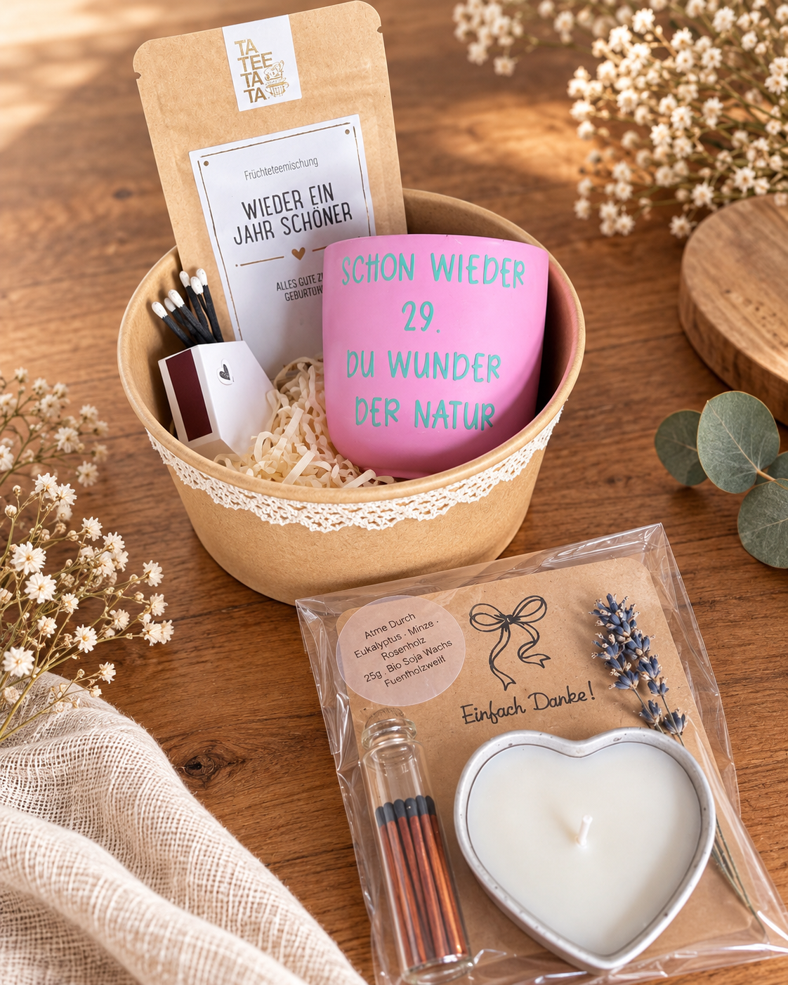Kleine Geschenksets – liebevolle Auszeit & Geburtstagsgeschenke