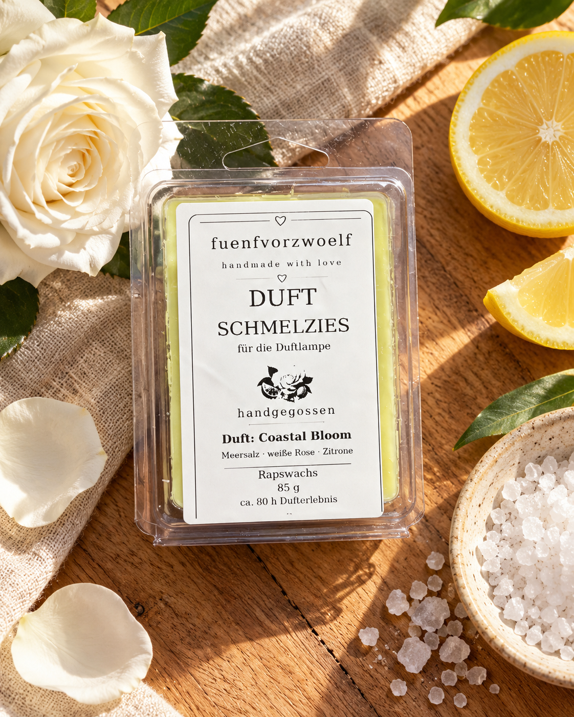 Duft-Schmelzies aus Rapswachs – Coastal Bloom · 85 g
