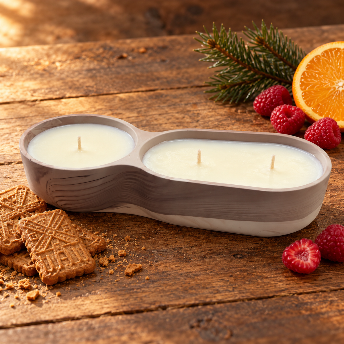 The Perfect Match – handgemachte Doppelkerze mit zwei Düften | 155g Duftwachs