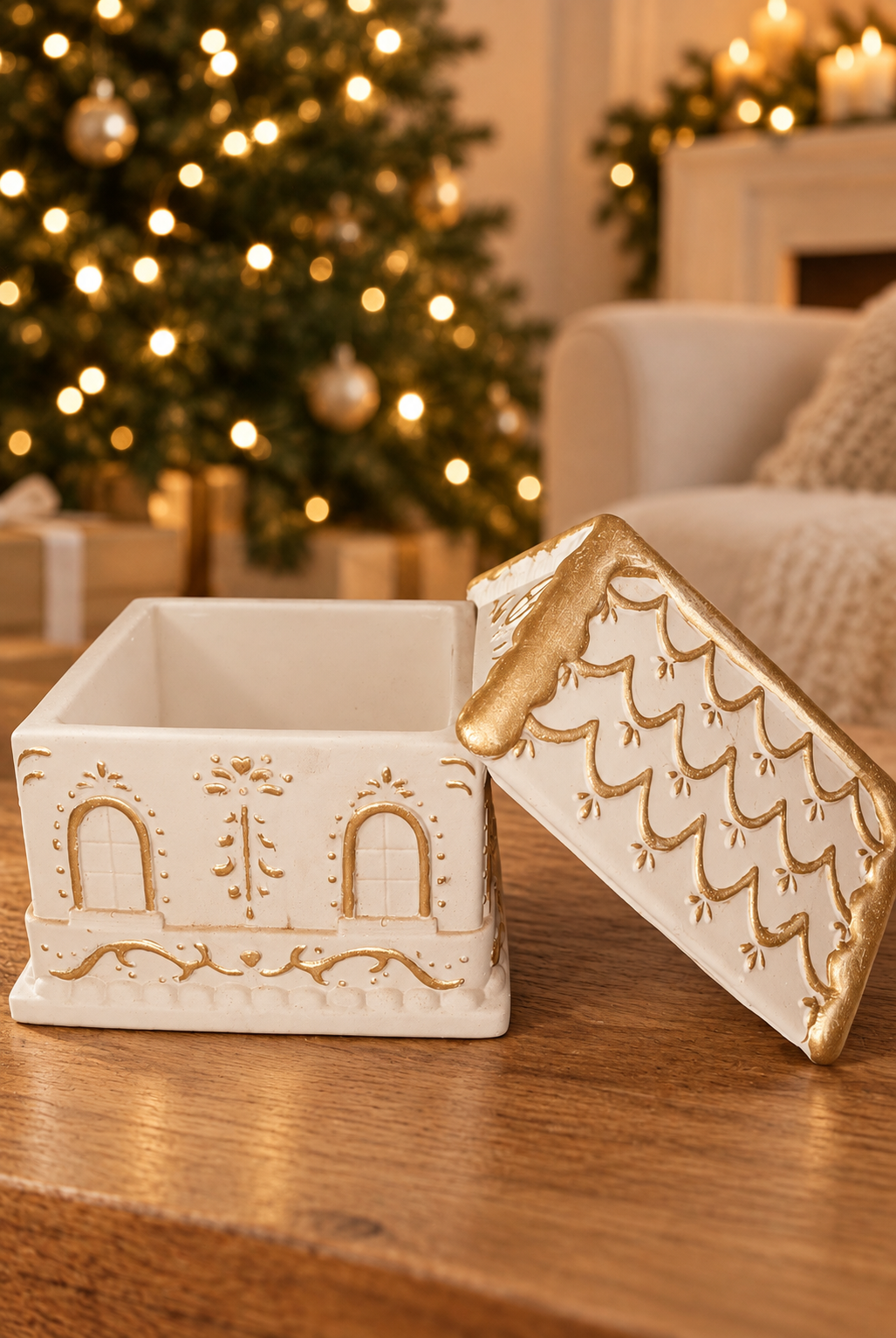 Lebkuchenhaus - Gingerbreadhouse - Kerzenschatulle - Plätzchendose