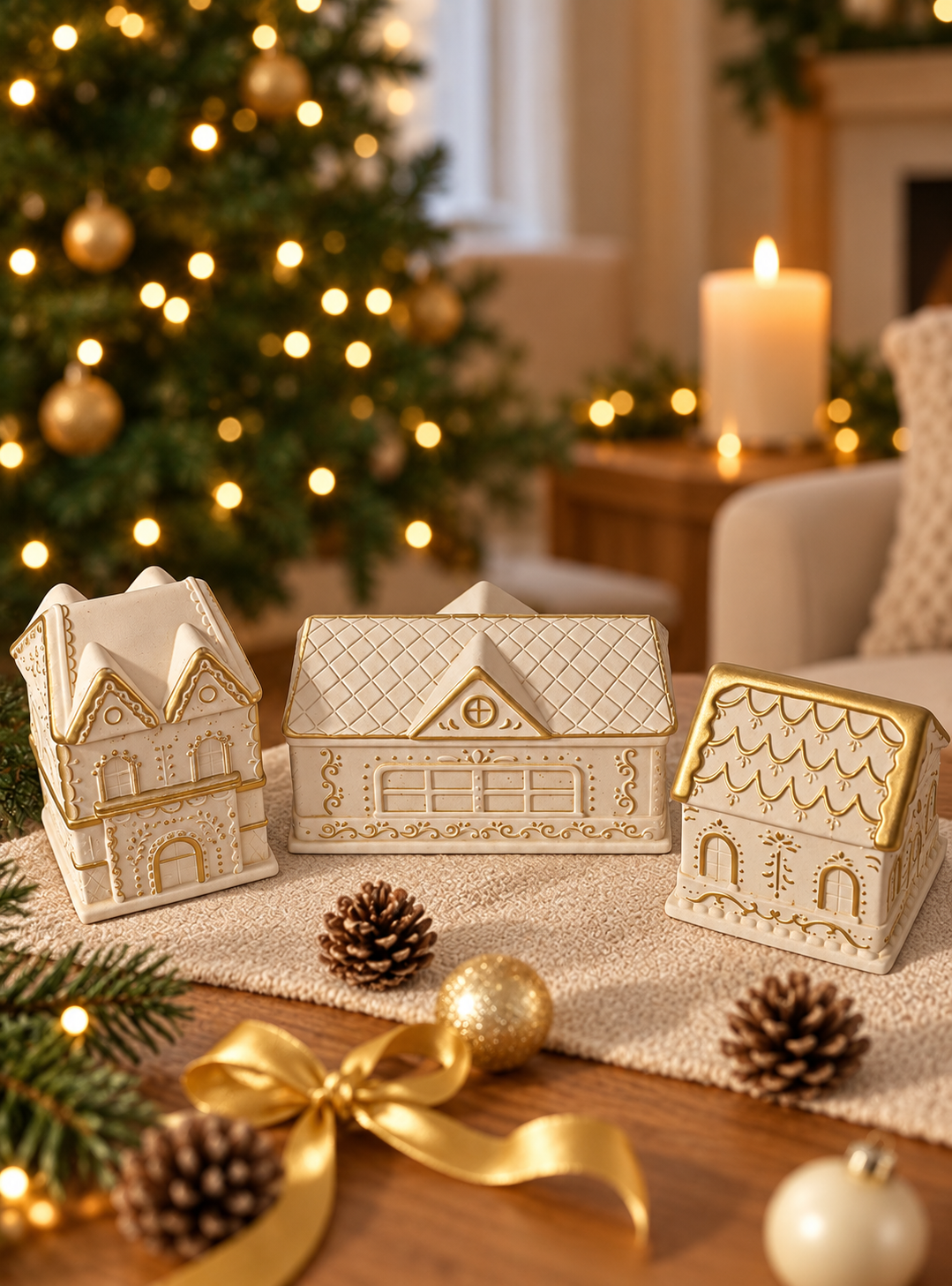 Lebkuchenhaus - Gingerbreadhouse - Kerzenschatulle - Plätzchendose