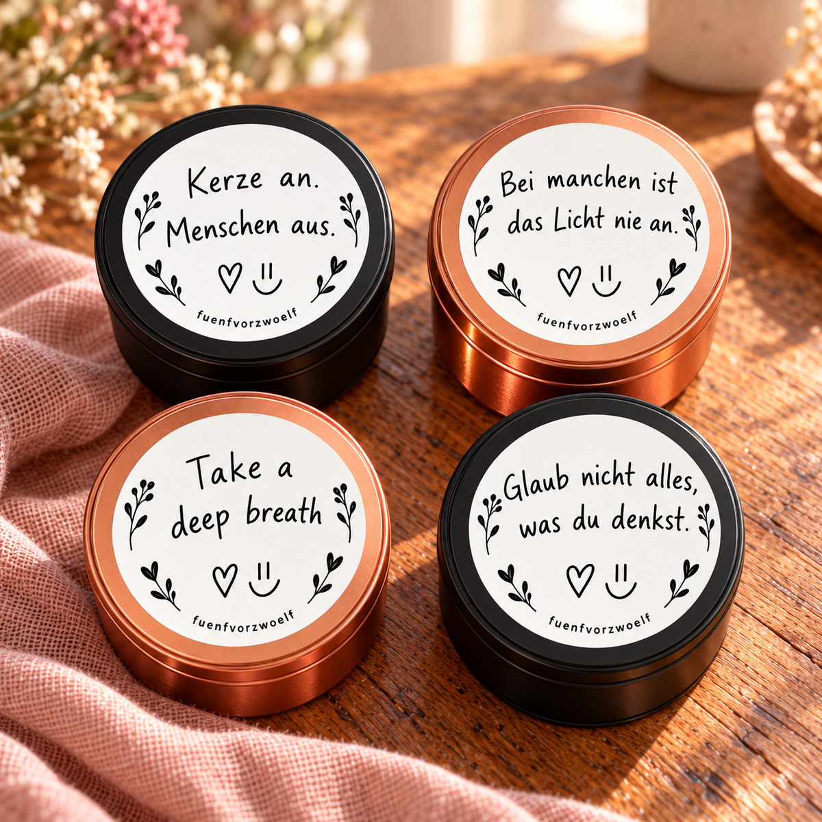 Duft & Botschaft – Duftkerze mit Spruch oder Personalisierung | 90 g