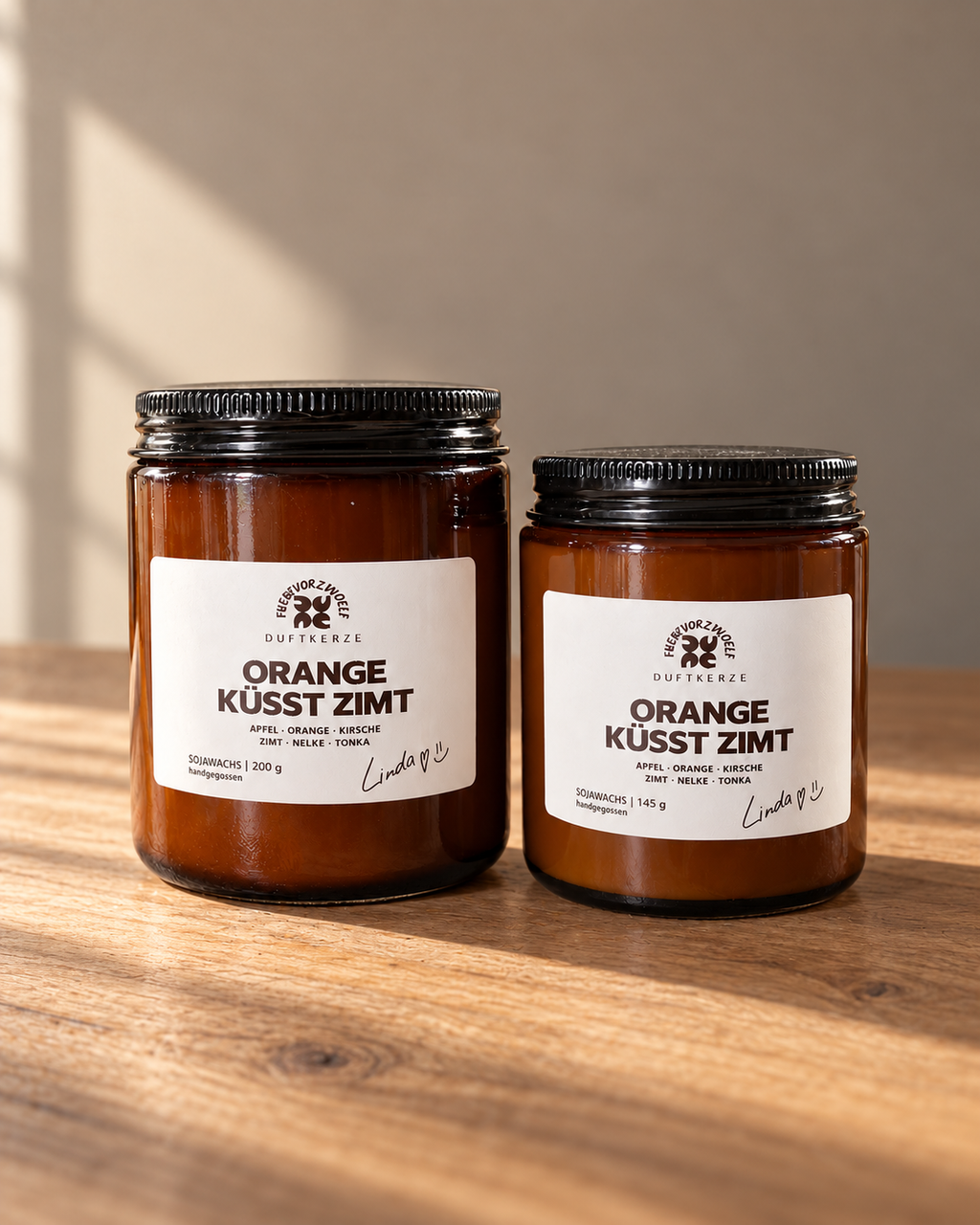 Orange küsst Zimt-Duftkerze | 145 g | 200g