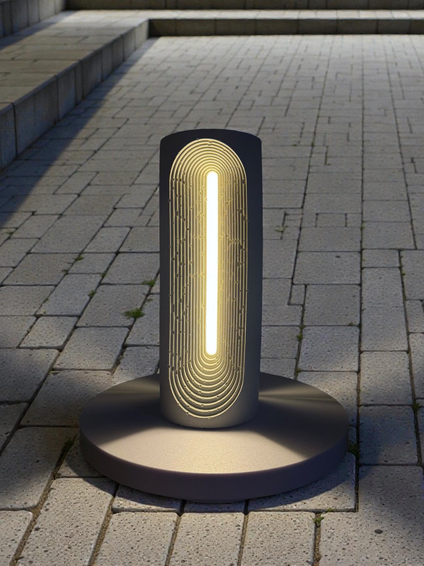 Handgegossene Beton Lampe