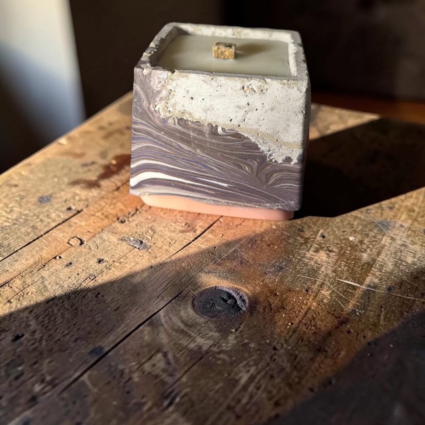 Beton Kerze , Wachsfresser