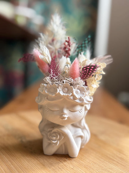 Blumenmädchen , handgegossen aus Gießmasse , Helga , Hannelore und Renate