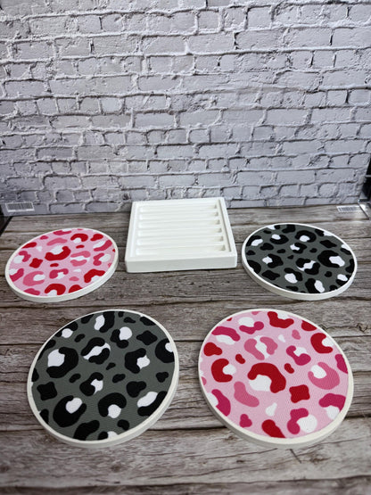 Leo Untersetzer 4 er Set  , Gießmasse | Handmade Untersetzer | Leo Design