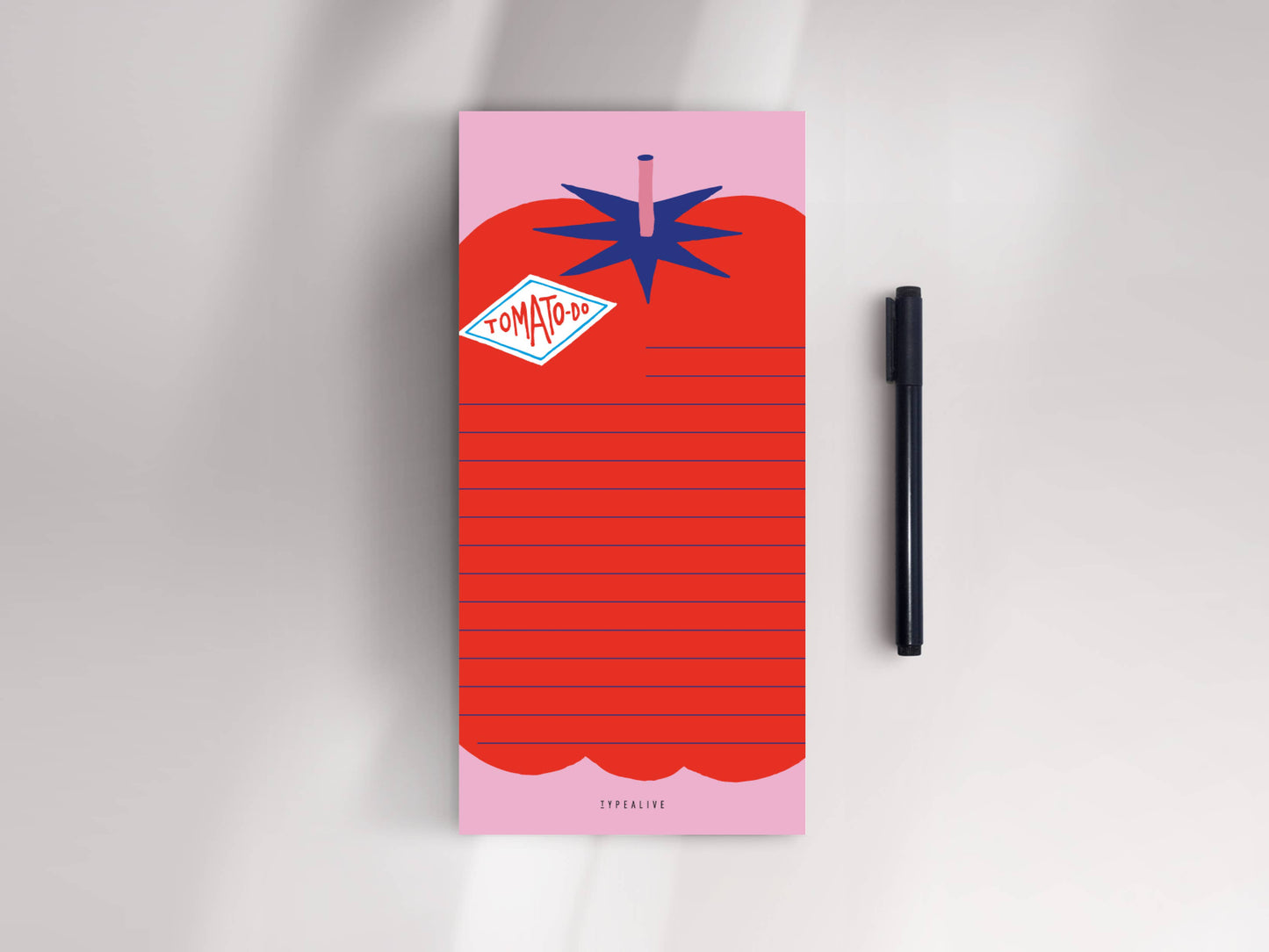 Notizblock "schmal" / Tomato Do