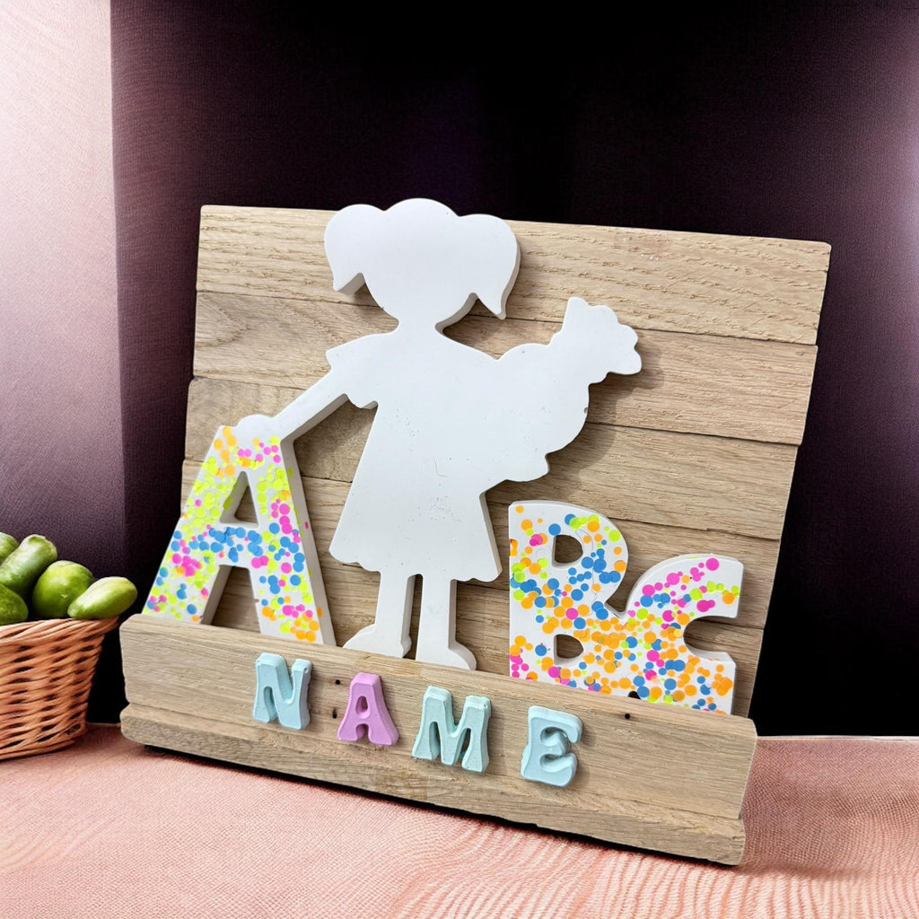Personalized back-to-school decoration – Name – Gift for first graders
