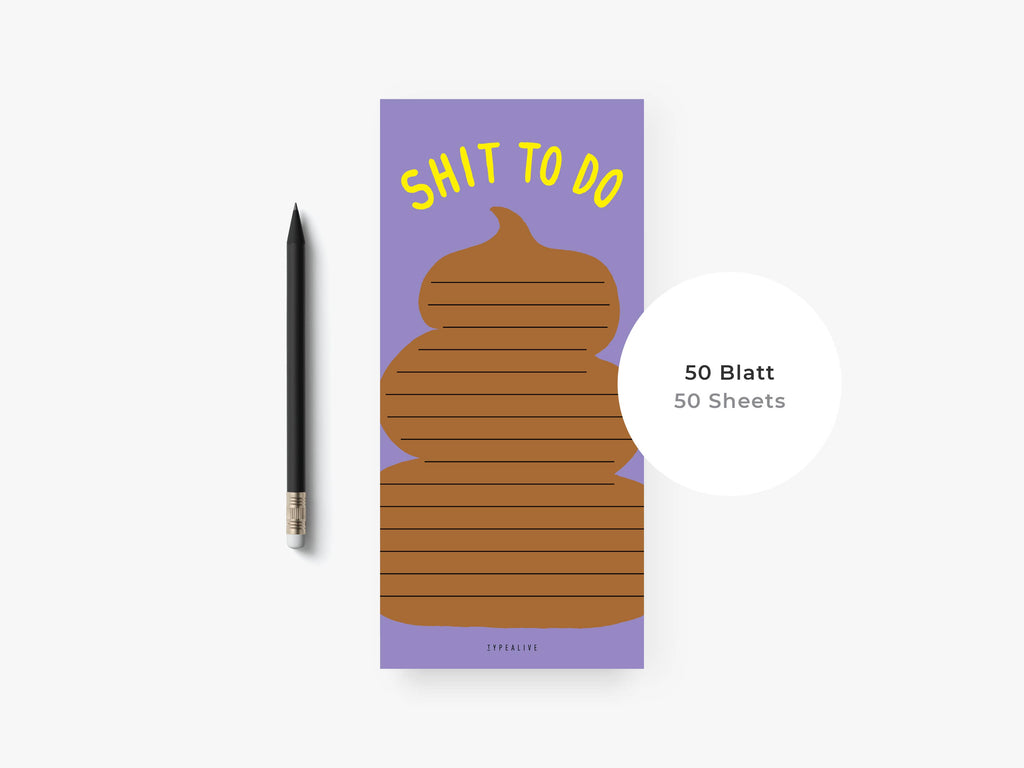 Notizblock "schmal" / Shit To Do