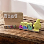 Porte-crayon personnalisé pour la rentrée scolaire – Prénom et décor ABC – Cadeau pour les écoliers