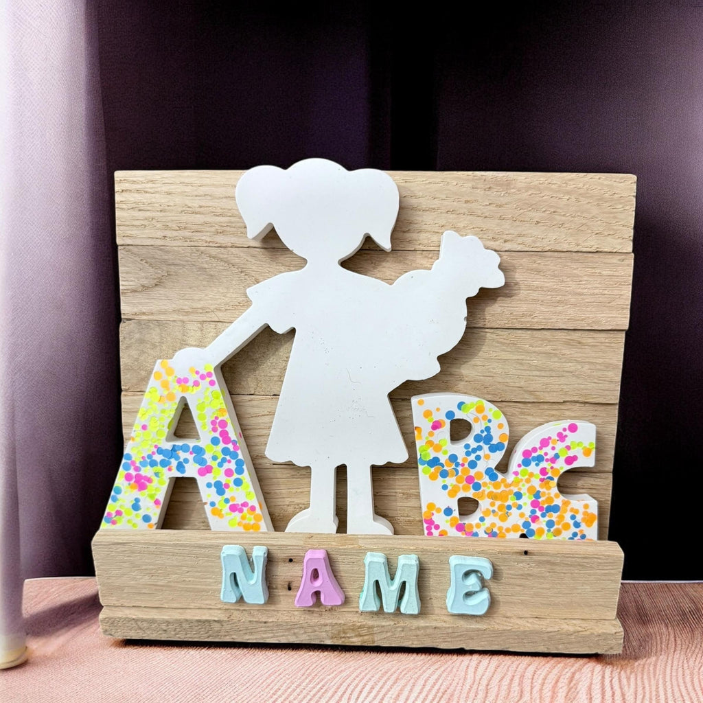 Personalized back-to-school decoration – Name – Gift for first graders