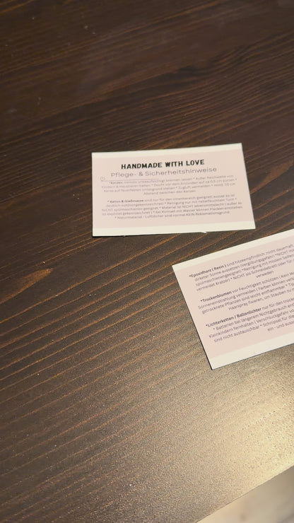 Profi-Sicherheitshinweise für Handmade-Labels (Visitenkarten-Format)