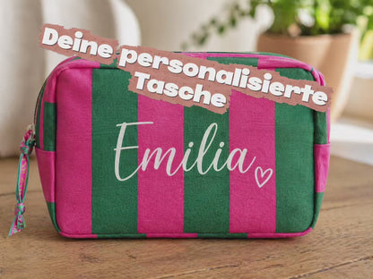 Personalisierte Kosmetiktasche | Make-up Tasche mit Name | Individuell bedruckt | Geschenk für Frauen | Selfcare Bag | Reise Organizer